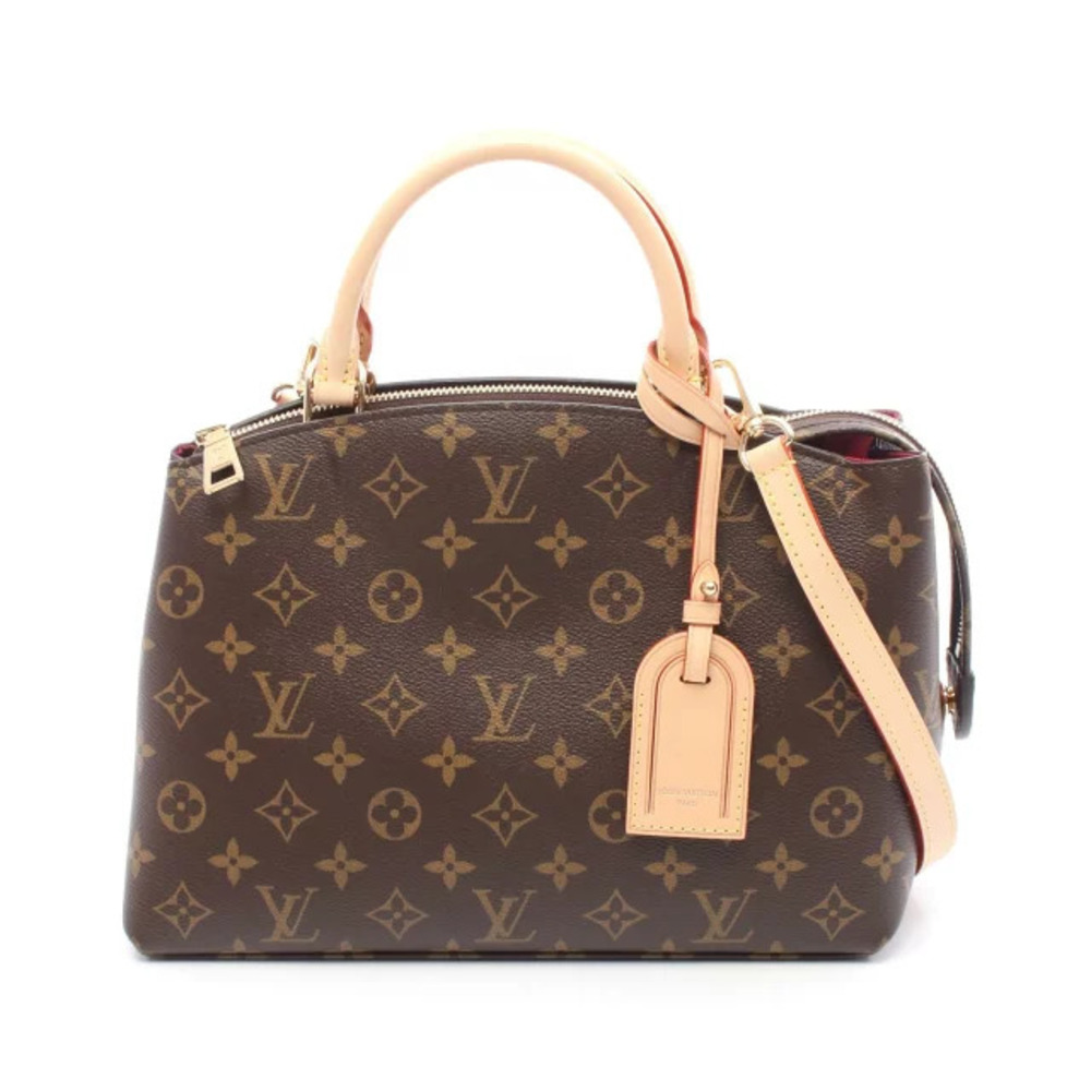 Louis Vuitton Palais handbag canvas leather Monogram brown